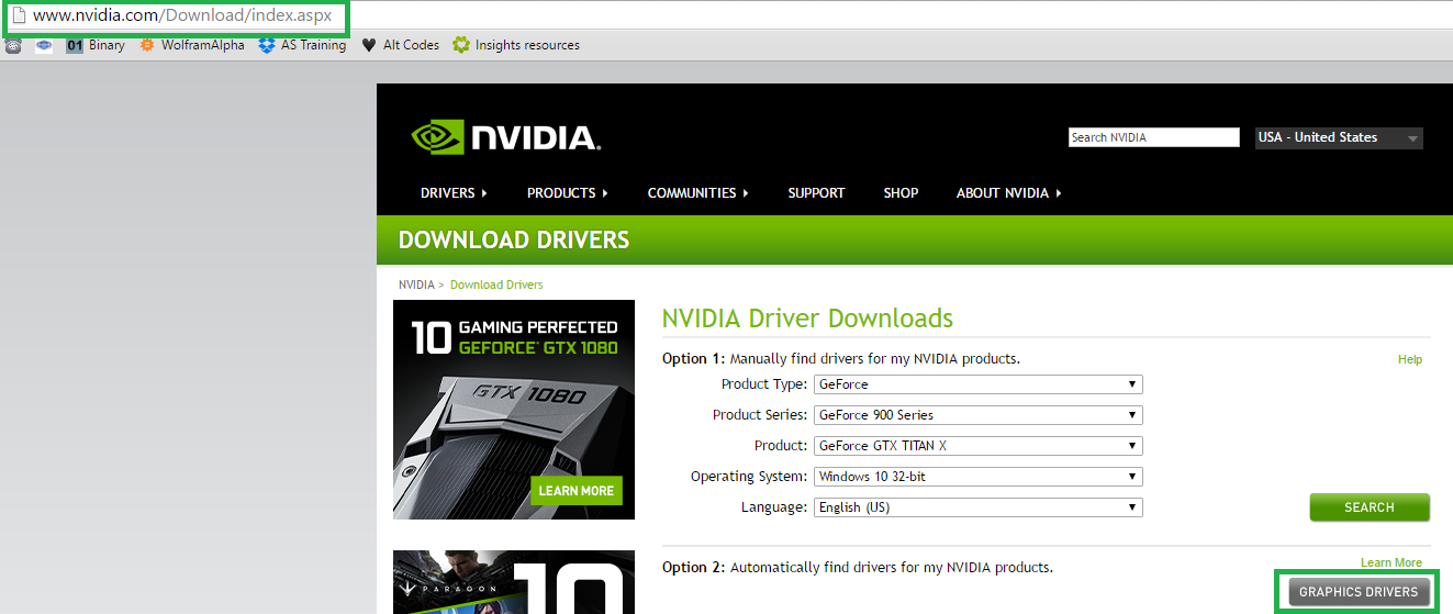 nvidia display driver auto detect